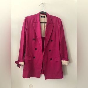 Theory linen blazer, pink, EUC 1260